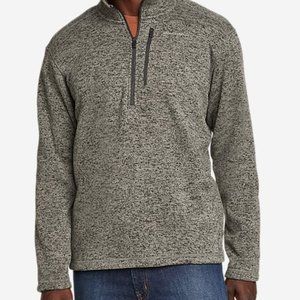 EDDIE BAUER Mens Convector 1/2 Zip Charcoal Heather - Medium